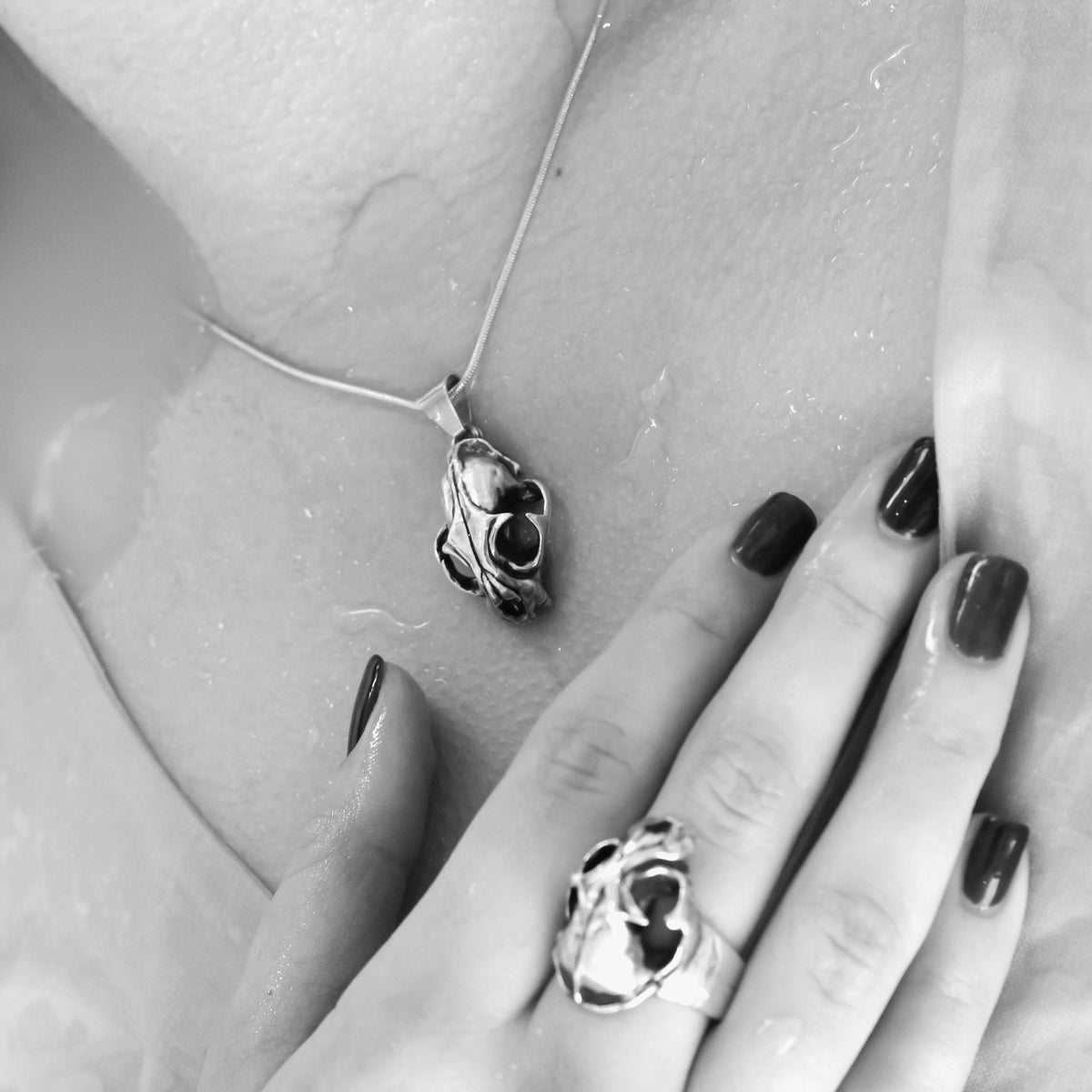 Anillo Cráneo de Gato - Hekau Jewelry