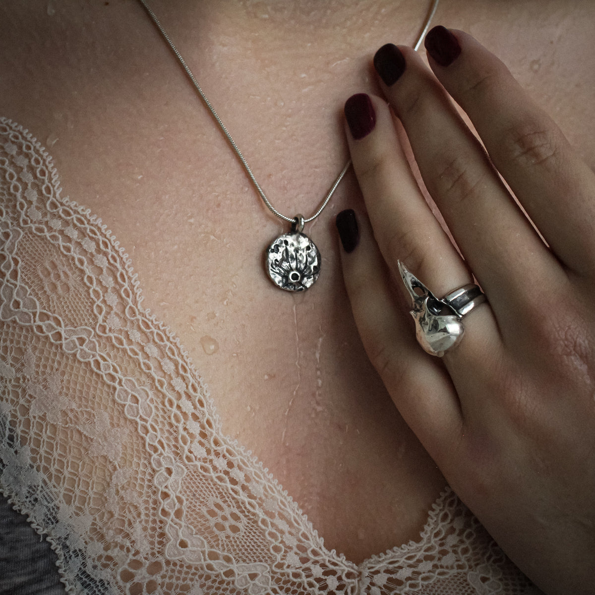 Anillo Cráneo Cuervo - Hekau Jewelry